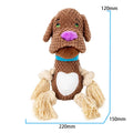 Brown shell-shaped plush dog toy with sound paper and BB squeaker for chewing and interactive play