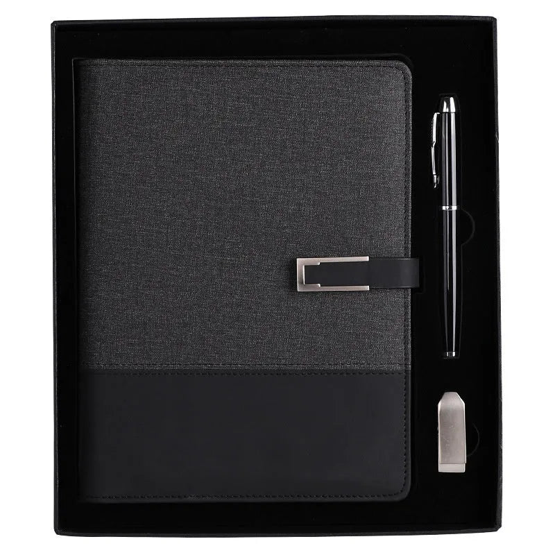 A5 soft pu leather notebook in business brown colour with wood-free paper pages