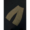 Men's khaki cotton straight-leg casual trousers in American retro style