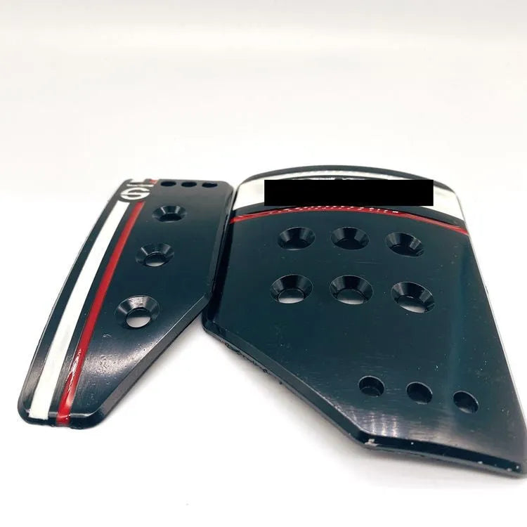 Three aluminium alloy car pedals for manual transmission with screws and nuts