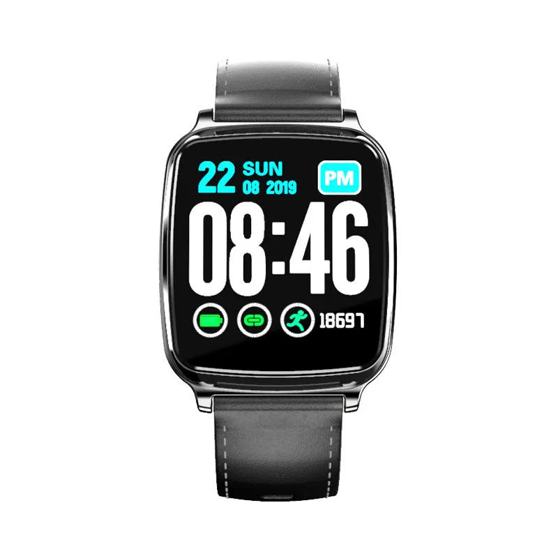 M8 multi-function smart bracelet in black showing heart rate data on its screen
