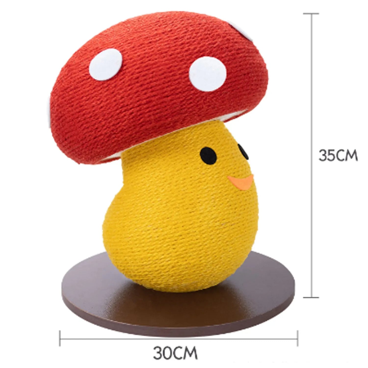 Foldable accordion-design cardboard cat scratcher board with mushroom-shaped lounge