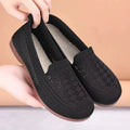 Women's beige anti-skid tennis shoes with mesh uppers and PVC soles for wide feet