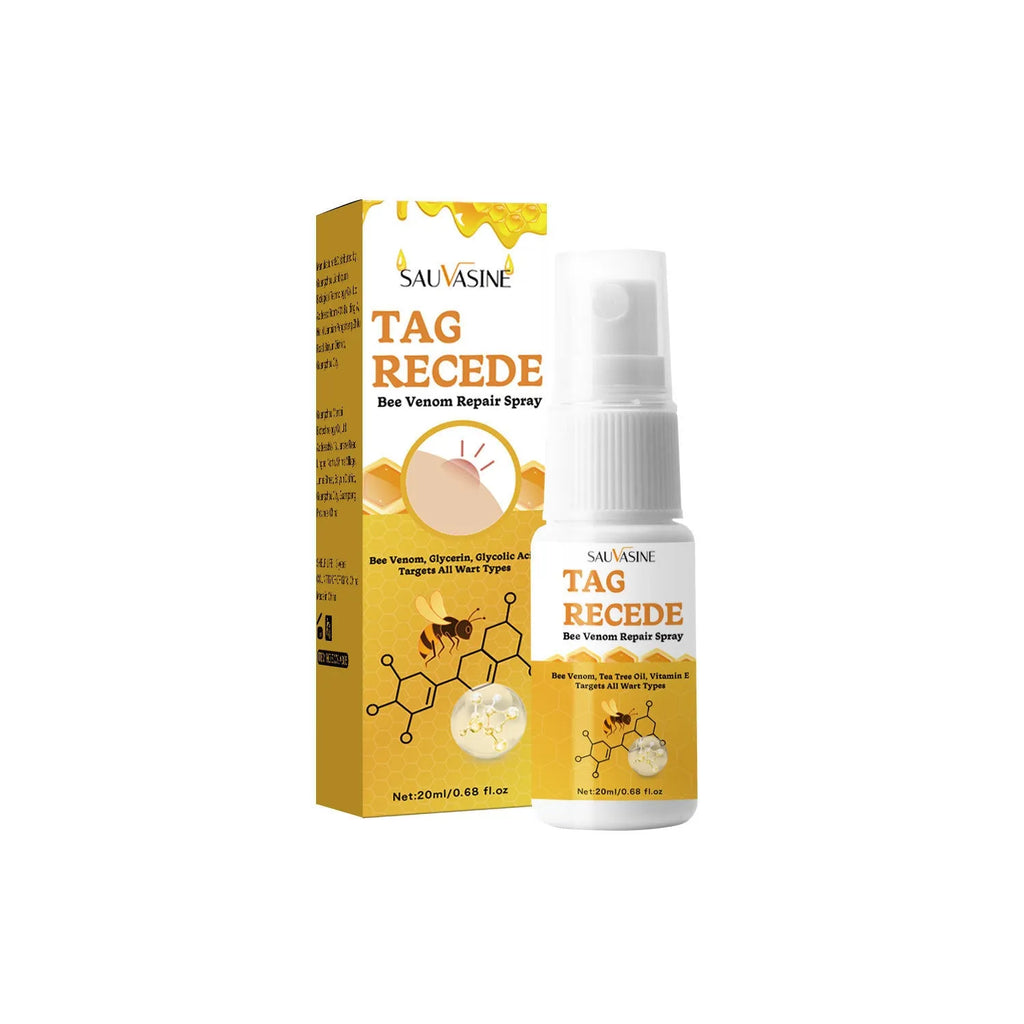 20 ml bottle of Bee Wart Spray and Skin Cream Moles treatment cream for flesh bumps.
