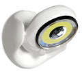 White atomic angel induction light with ABS plastic housing measuring 13.3cm by 9.8cm by 15.8cm