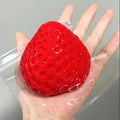 Squeezing toy soft rotten mimic silicone hand feeling stress relief toy in red strawberry style