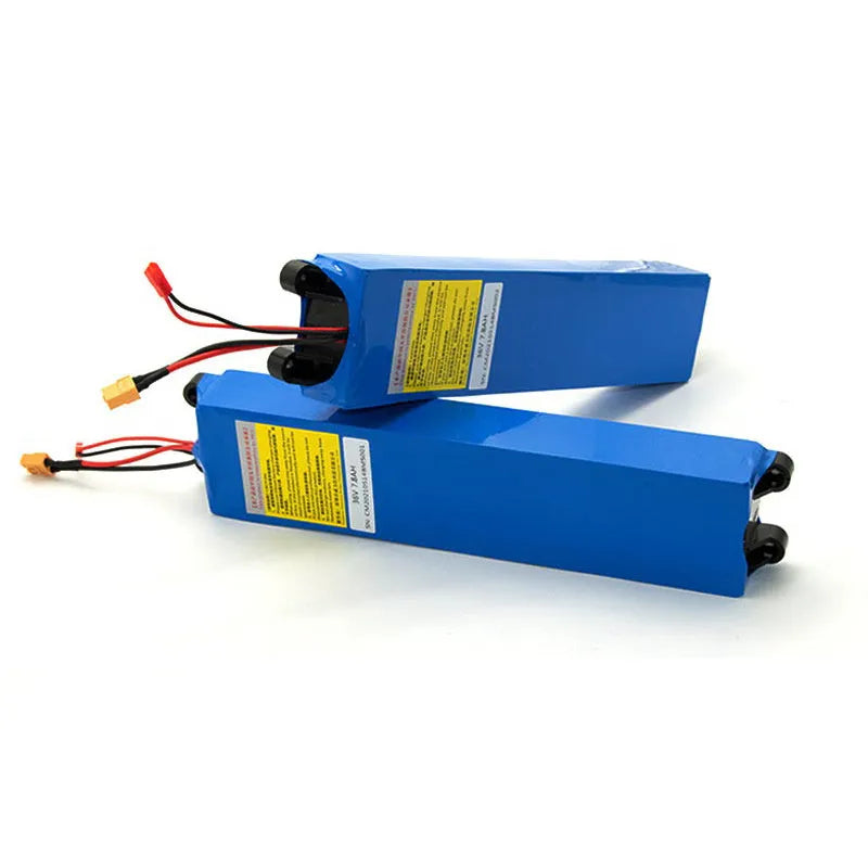 36V lithium battery pack for electric scooter replacement with capacity options shown