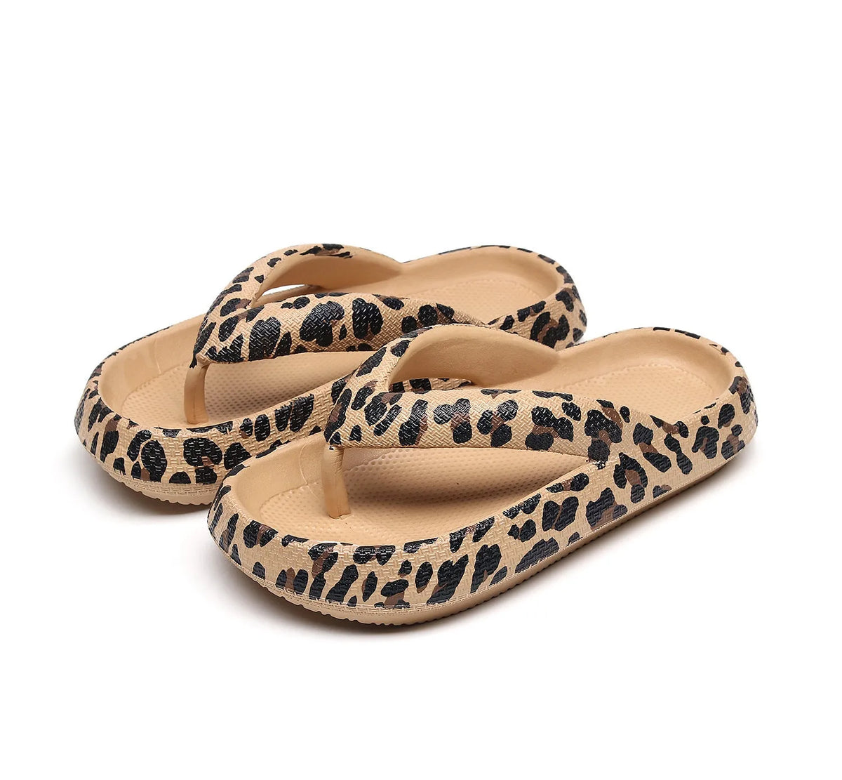 Summer flip-flops with herringbone toe post and thick EVA sole, shown in a choice of colours and sizes 36 to 45