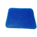 Square gel seat cushion with honeycomb structure and breathable cover for pressure relief
