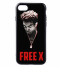 Xxxtentacion design transparent matte iPhone case showing exotic pattern, compatible with multiple iPhone models.