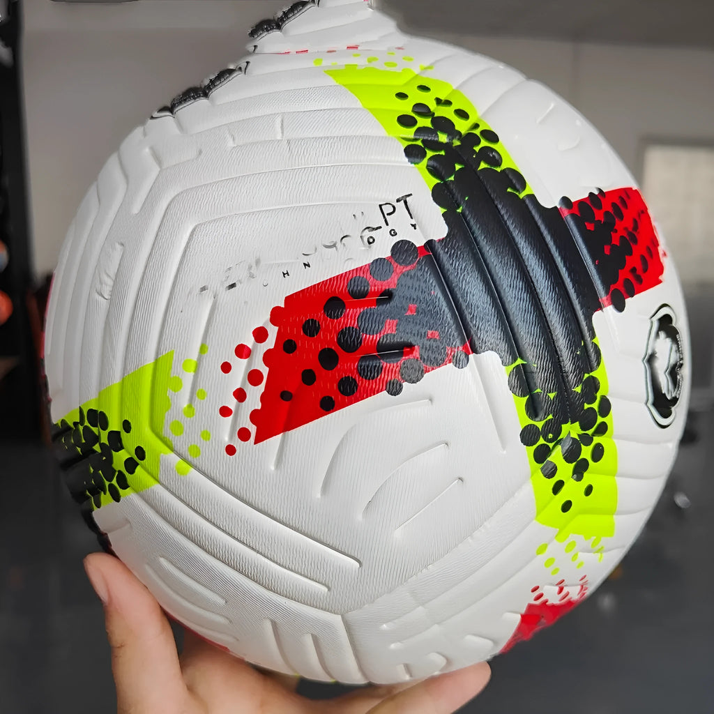Fluorescent green size 5 football training ball with PU construction for club league matches