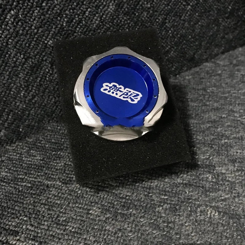 Aluminum alloy oil filter cap for Honda vehicles in multiple colour options