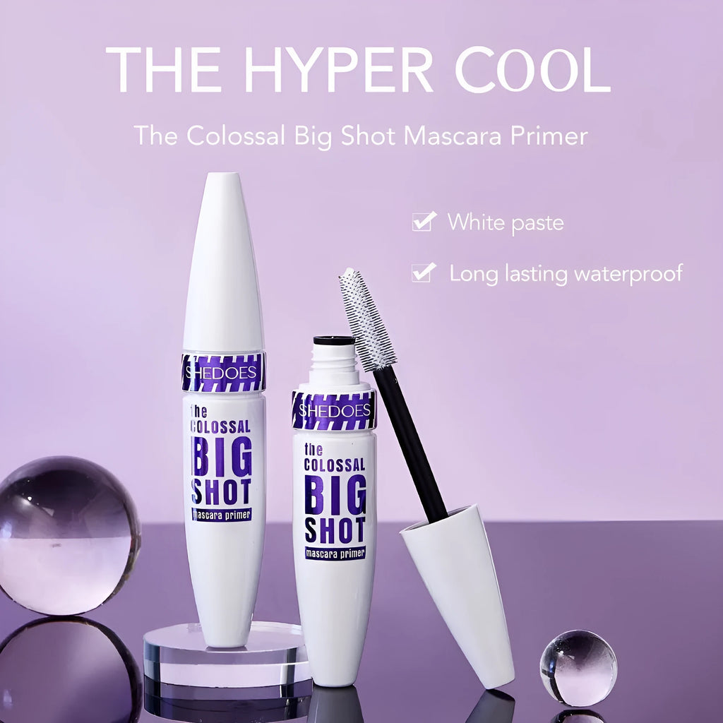 White waterproof mascara with 10ML sweat-proof quick-drying formula for lash shaping