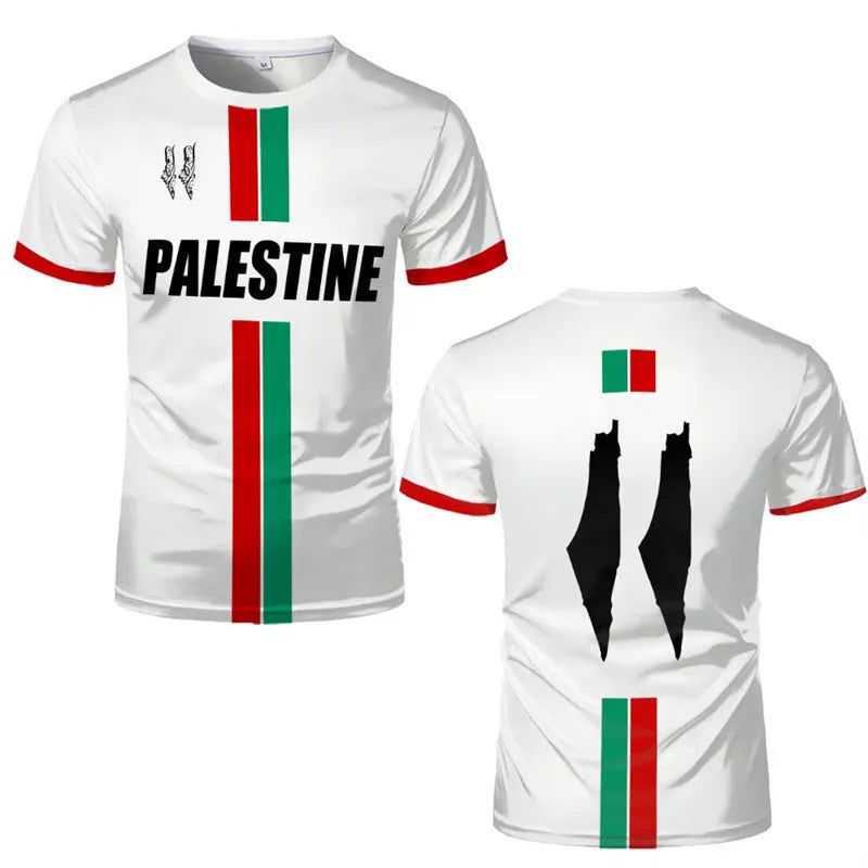 3D printed football pattern T-shirt in black spandex fabric with stereo graphic design and half sleeves