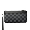 Black men's leather clutch wallet made from first layer cowhide measuring 20x10cm