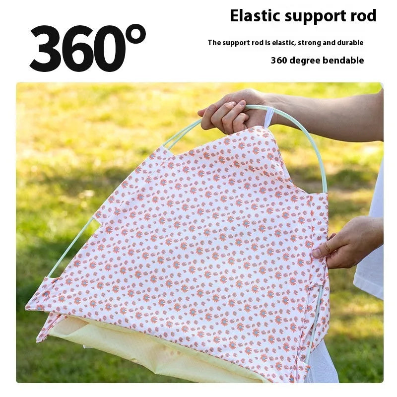Cloth tent cat nest pet bed in M L XL with light pink light yellow beige and light blue colours