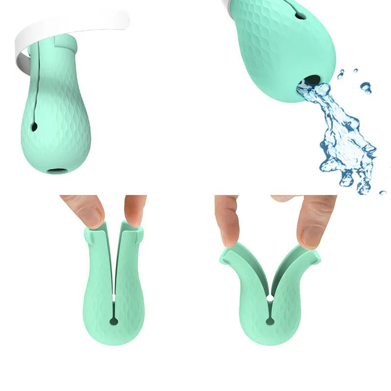 Four silicone cat paw covers for anti-scratch protection during grooming and care