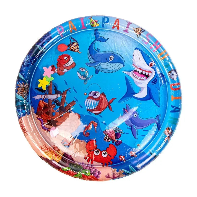 PVC inflatable water cooling cushion for pets showing marine design themes