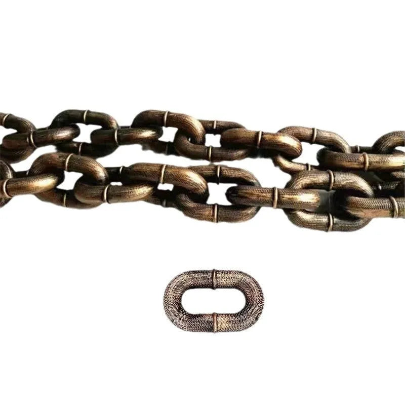 PP dog leash with metal clip in bronze colour showing length options for medium to large dogs