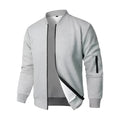 Men's loose fit knitted jacket in light business style with long sleeves