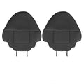 Black leather rear seat anti kick pad set for car upholstery protection