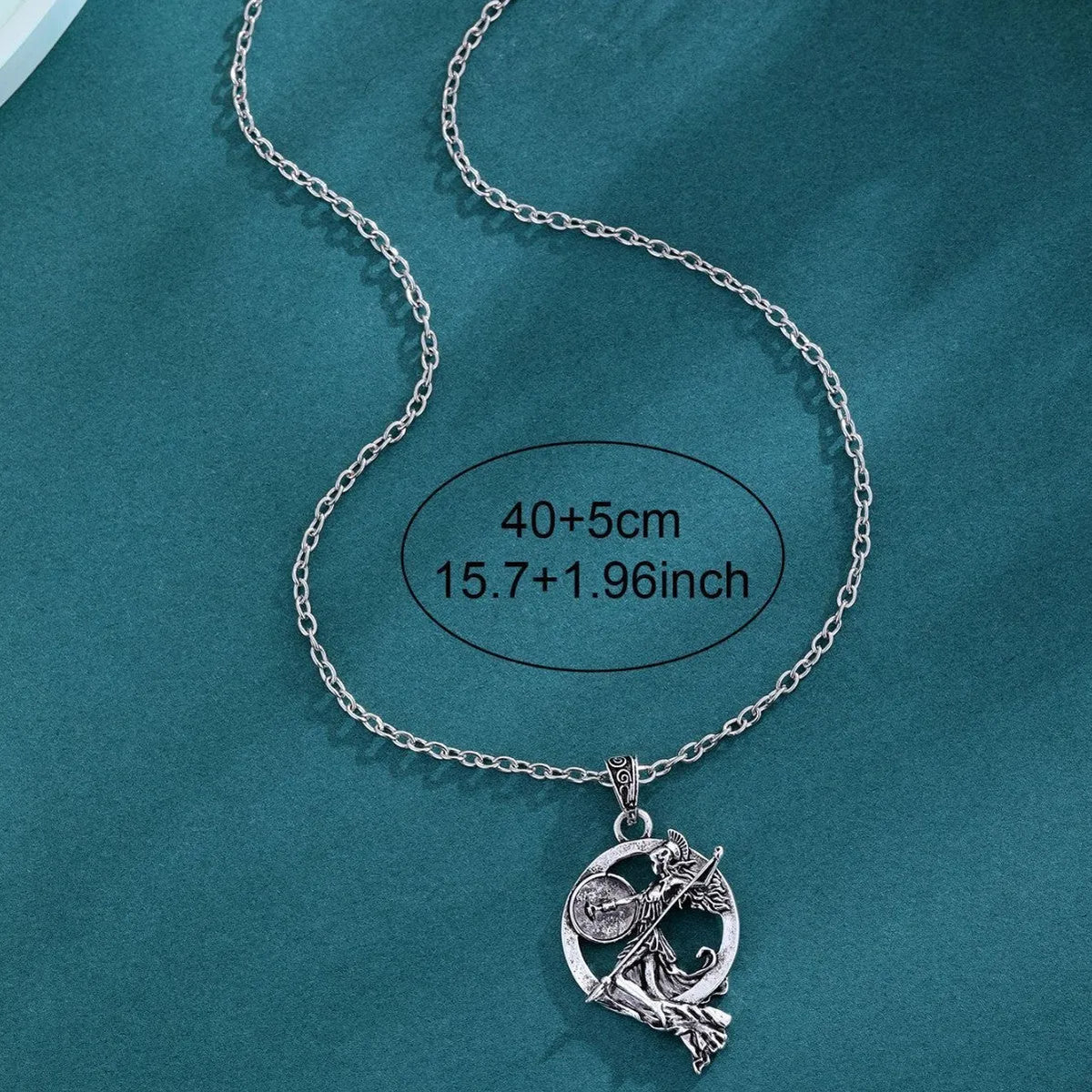 War Goddess Necklace in bronze tone retro fashion costume jewellery pendant for cosplay and themed outfits