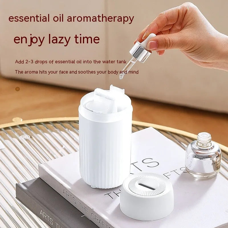 Car simulation flame aroma diffuser automatic sprayer in black or white colour