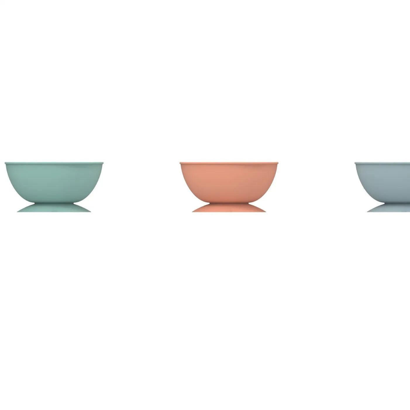 Cyan silicone dog slow feeder bowl with textured licking mat surface and suction cup base