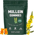 Mullein gummy 60 count bottle with pear-flavoured vegan pectin gummies for respiratory support
