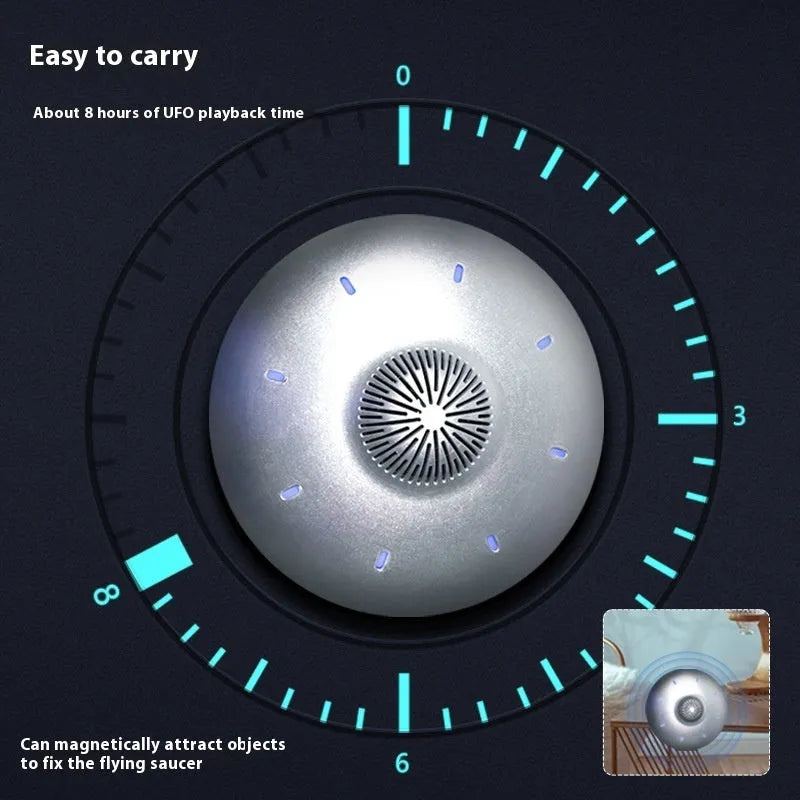 Automatic lifting magnetic levitation Bluetooth speaker with ABS plastic casing in Automatic Lifting Audio colour.