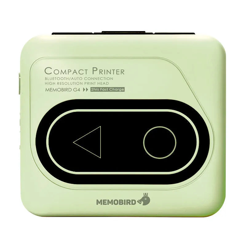 Avocado green Bluetooth mini thermal printer for mobile phone photos and text printing