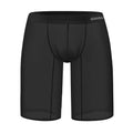 Men's black mesh home shorts with seamless construction and hip-lifting function