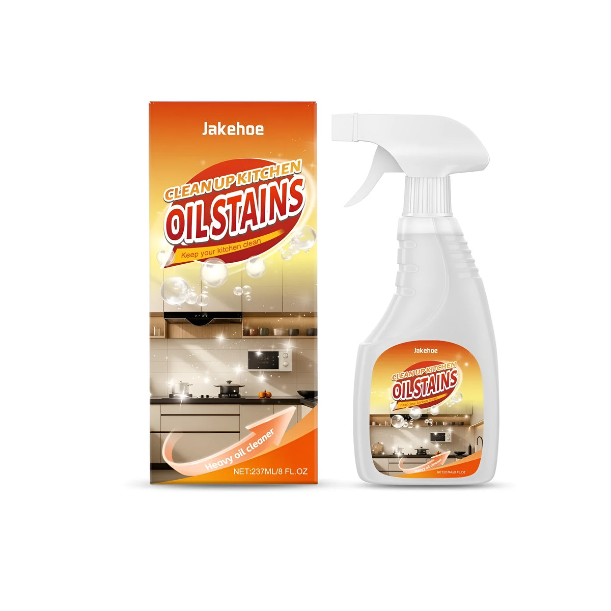 237ml heavy oil cleaner bottle for kitchen grease removal