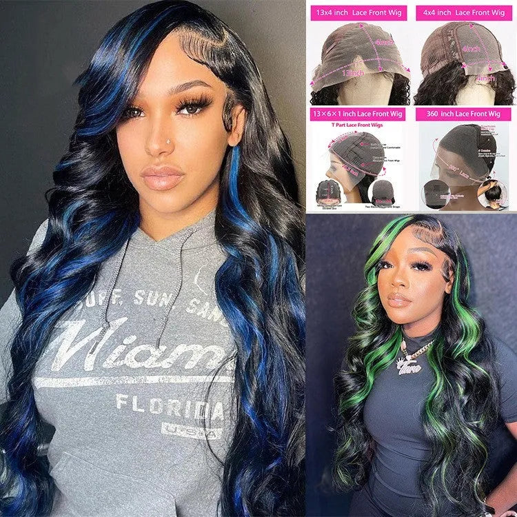 Real human hair lace front wig with 4x4 closure shown in a star fashion style on a mannequin.