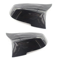 Pair of paint bright black BMW F series replacement rear-view mirror shells
