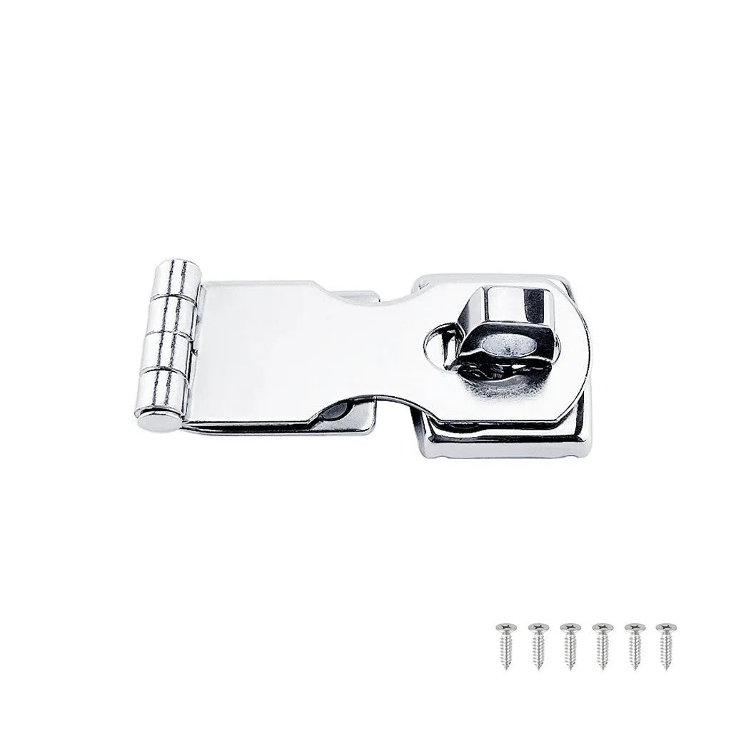 Silver 304 stainless steel lock bolt with mirror finish for doors and cabinets