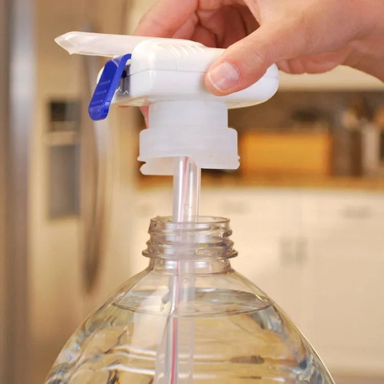 Electric water pumping device with silicone straw for milk and juice transfer