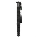Black carbon fibre SLR camera monopod extended to full height