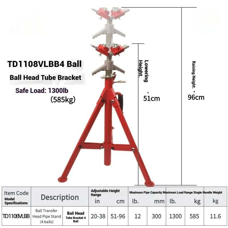 Metal V-head pipe bracket with ball joint for steel pipe scaffolding support