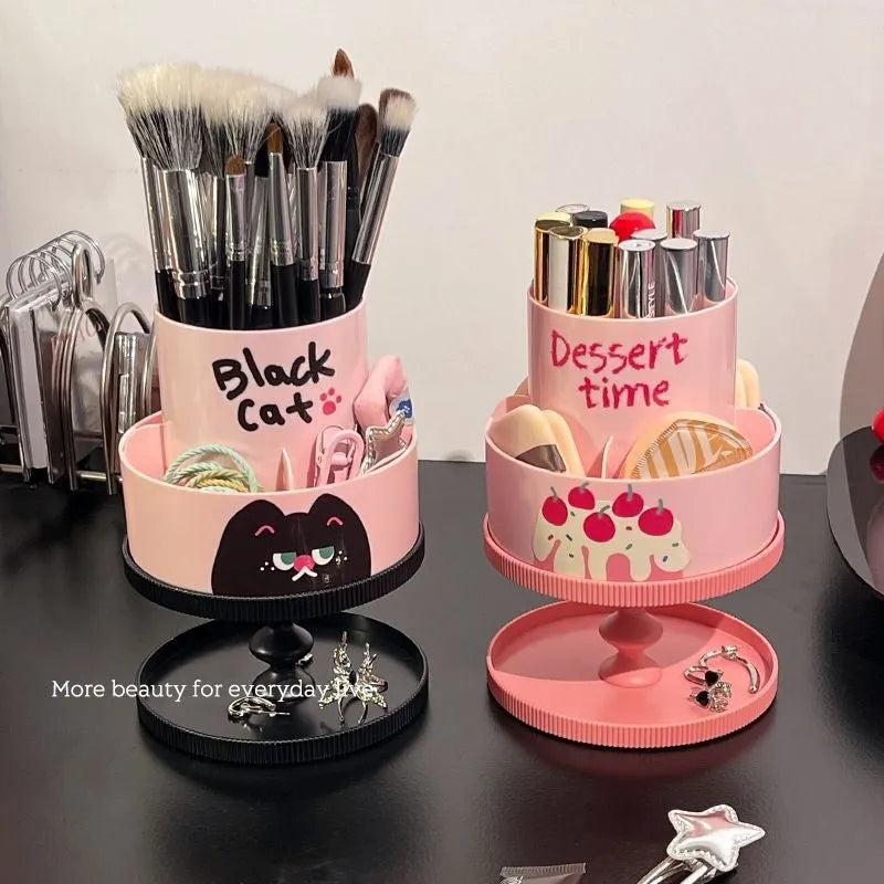 Rotating cosmetic brush storage barrel in Japanese style with 18 litre capacity