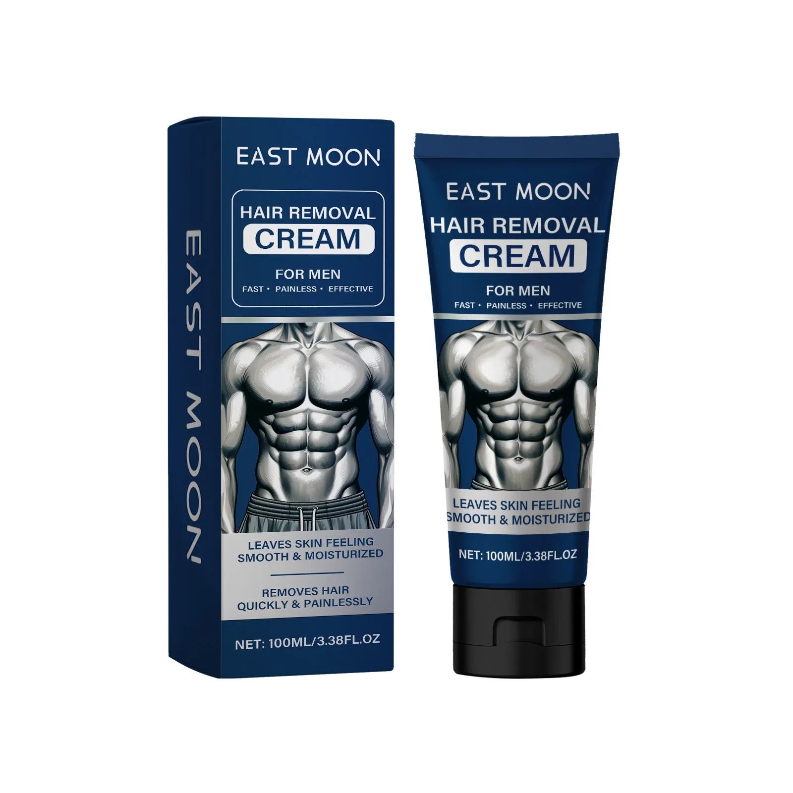 100ml tube of men's mild hair removal cream for beard, armpit, and body hair.