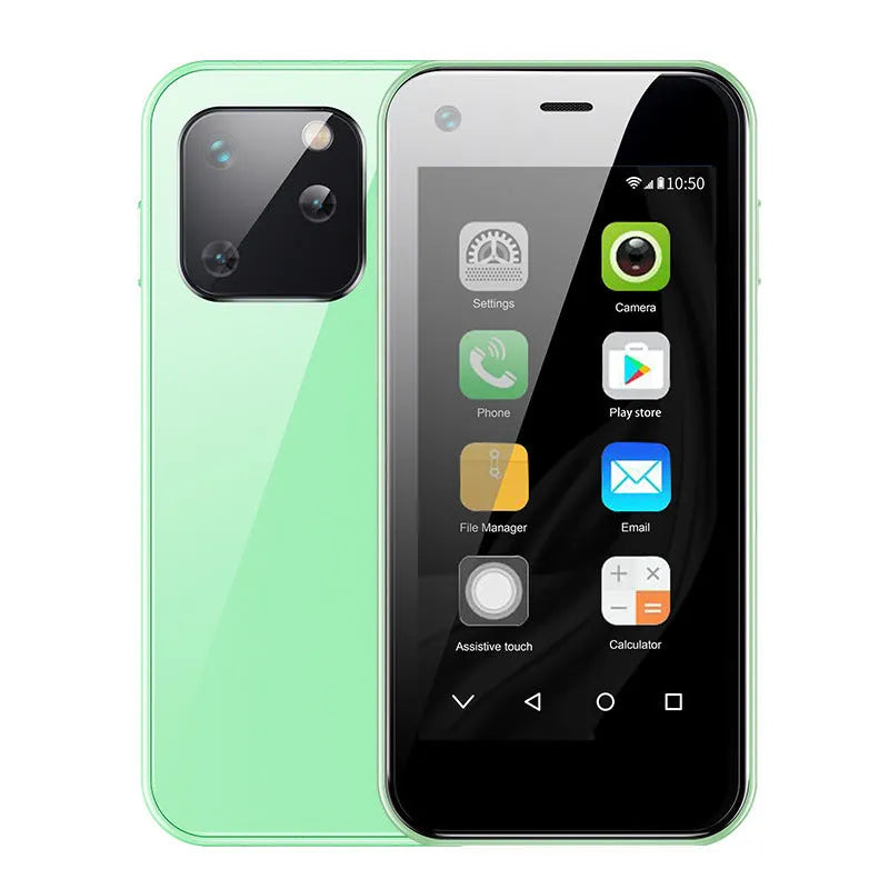 Compact Android smartphone with 2.5-inch screen in Phantom Night Black colour option