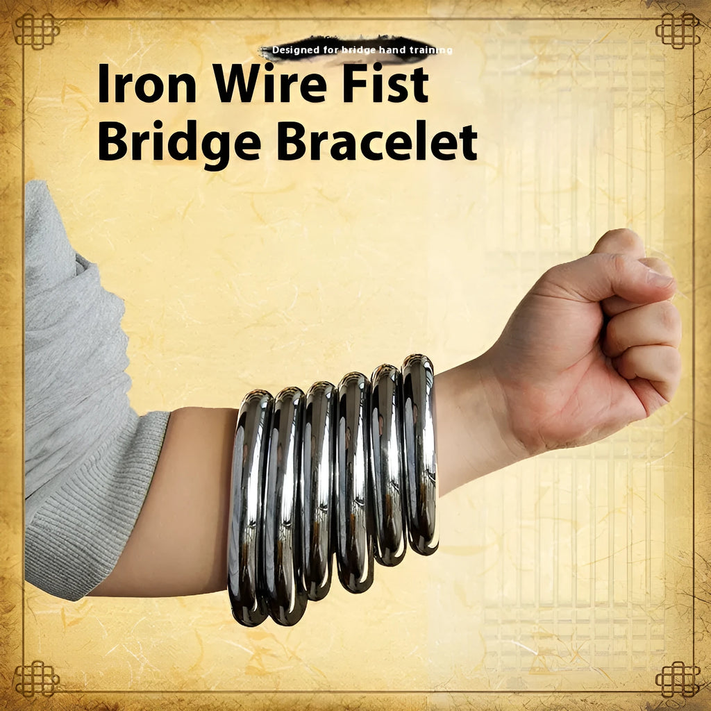 Silver Wing Chun steel training ring for martial arts forearm conditioning