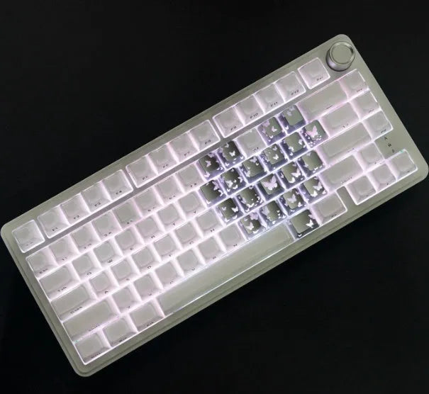 Bluetooth keyboard with integrated stand in plastic finish with heat sublimation key markings