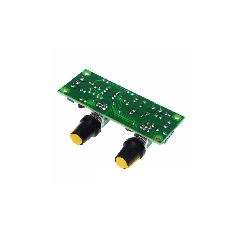 Front stage bass boost board with 78x32mm FR-4 fibreglass PCB and mounting holes