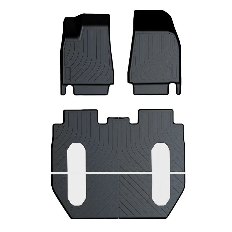 Rubber floor mats for Tesla cars with integrated TPE footrest