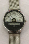 Men's gold and silver sports watch with round 40mm dial, mineral glass, and stainless steel or leather strap options