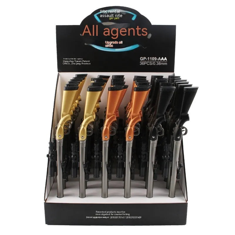 Creative 98K sniper rifle chicken eating theme gel pen with 0.5mm tip and plastic construction