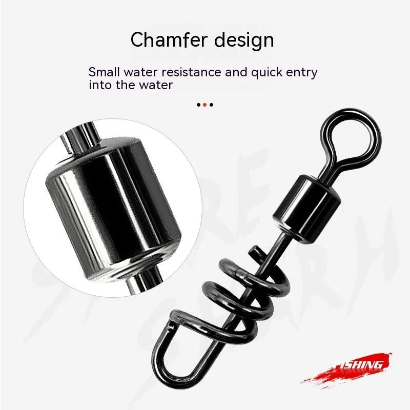 Fishing swivel connector 8-shaped split ring in copper or stainless steel with seven size options
