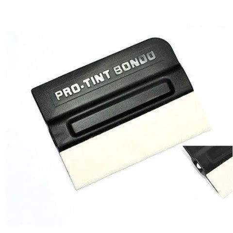 Car film scraper tool with magnetic attachment and multiple scraping head options